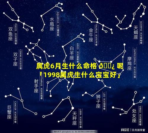 属虎6月生什么命格 🌿 呢「1998属虎生什么宝宝好」